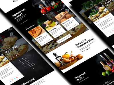 Gaumenschoen - Eat and drink art direction blog design food interface ui ux webdesign