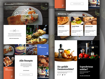 Gaumenschoen Landingpage art direction blog food interface design ui ux webdesign