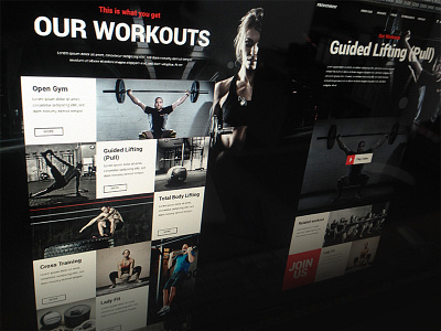 CrossFit Workouts art direction crossfit dark fitness responsive ui ux web design