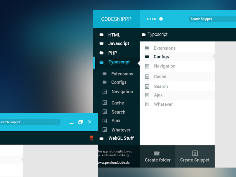 Codesnippr - Desktop App by Ferdinand Humberg on Dribbble