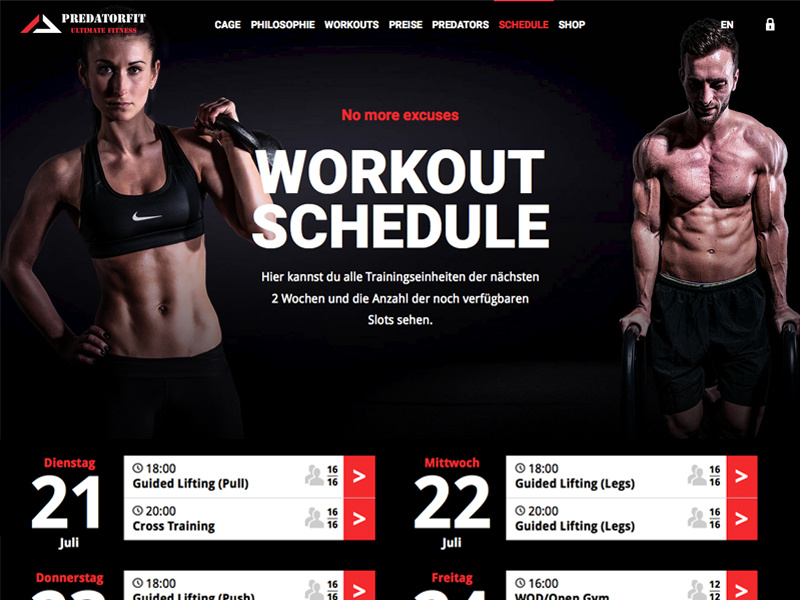 Cross Training Schedule by Ferdinand Humberg on Dribbble