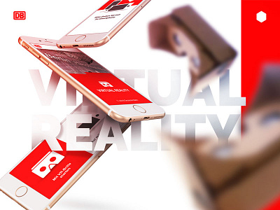 Deutsche Bahn Cover 3d app design cardboard ui ux virtual reality vr