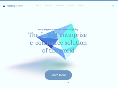 Rossberg interactive logo corporate design diamond motion ui ux webdesign webgl
