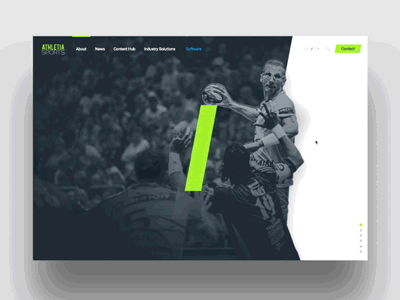 Scroll page transitions scroll single page sports ui user experience ux webdesign