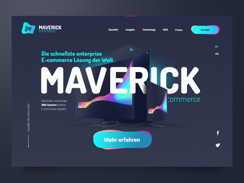 Design exploration landing page web design liquid design ibm metaball dark ux ui e-commerce