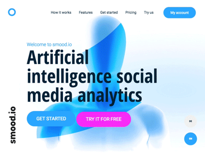 Fake3d hero ai artificial intelligence ui ux ux design ui design landing page hero webgl