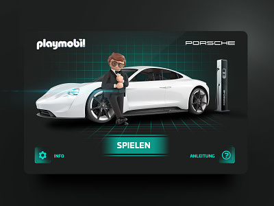 Playmobil racer app design car futuristic interfacedesign playmobil remote control scifi taycan toy uiux