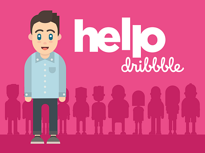 Hello\Help Dribbble | Flat People adobe illustrator avatar flat illustration minimal people vector