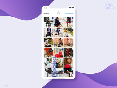 Social_Share app app concept app design dailyui dailyui 010 day010 design ios ui ux