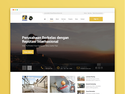 Pama Persada Website Design