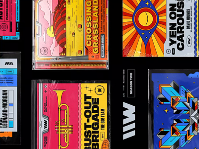 \\WAVES – season two 70s after effects album cover animated artwork bashbashwaves behance cd packaging collection eye illustration motion design music plastic wrap playlist poster psychedelia rhox spaceship spotify vintage
