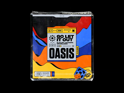Oasis – Go Let It Out 70s abstract animated artwork bashbashwaves branding go let it out motion design music oasis plastic bag plastic wrap playlist psychedelia psychedelic rhox spotify stickers typography vintage waves