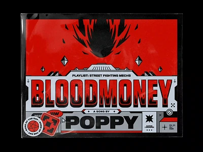 Poppy – BLOODMONEY animated artwork bashbashwaves brutalism brutalist doom electro flames frame to frame metal motion design plastic wrap playlist poppy rhox satan satanic sumerian records temple typography vintage