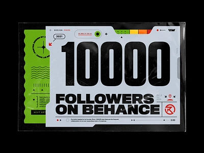 10.000 Followers on Behance! 10000 10k 70s bashbashwaves behance brutalism brutalist followers motion design motion graphics nine inch nails plastic plastic bag rhox typography vintage