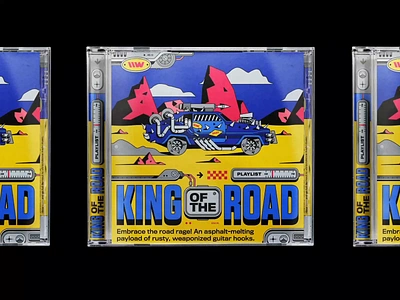 Playlist: KING OF THE ROAD ⚙️ 70s animation bashbashwaves car desert engine fu manchu fury road illustration kenshiro mad max motion design motion graphics playlist radio rhox sailor danny spotify typography vintage