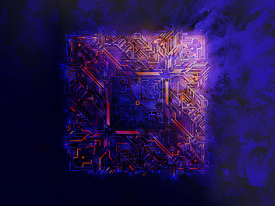MW - Music Wanderer | TRON VERSION abstract circuitry cyberpunk music wanderer neon psychedelic rhox scifi symmetry tron