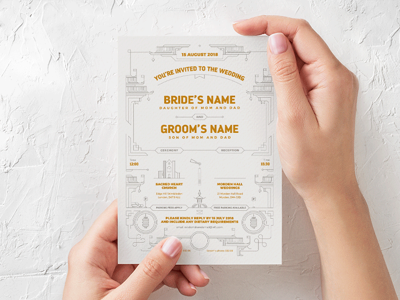 Double Happiness | INVITE DESIGN + ANIMATION art nouveau china invitation invite invite design letterpress mockup rhox symmetry wedding
