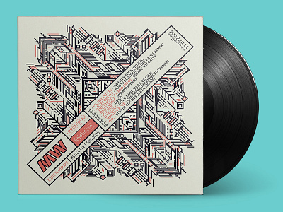 Music Wanderer – Compilation abstract artwork branding cd cd artwork geometric line design music wanderer rhox sci fi symmetry vintage