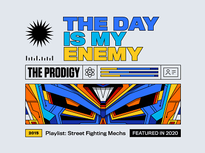 The Prodigy – The Day Is My Enemy 70s akira toriyama bashbashwaves cell cover artwork dragon ball freezer mech mecha music playlist prodigy rhox spotify playlist symmetry the prodigy vintage