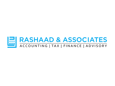 RASHAAD & ASSOCIATES. advocate arabic attorney design kufic logo