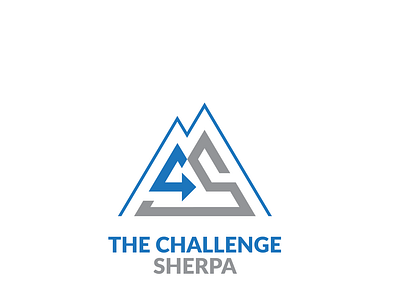 The Challenge Sherpa Logo challenge graphic design guide logo mountain sherpa
