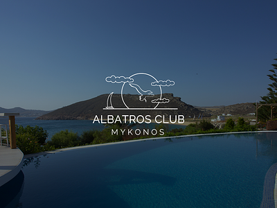 Albatros Club Mykonos branding design illustration logo minimal ui ux vector web website