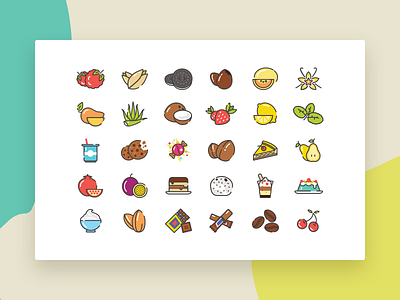 Gelato Flavor Icons cream icons fresh