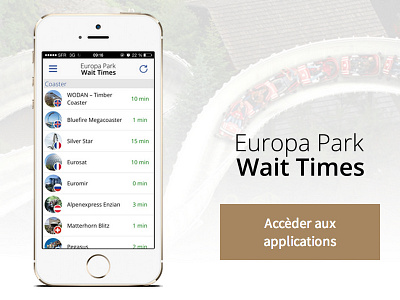 WIP - Europa Park Wait Times App app park webapp