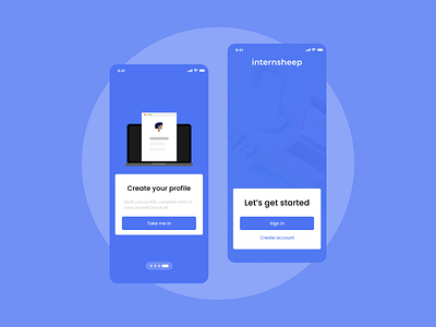 Internsheep - Login screen adobe adobexd branding clean design figma illustration logo ui