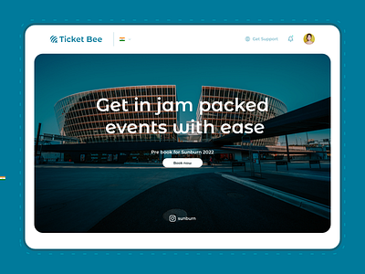 Website for ticket booking of exclusive events adobexd design ui