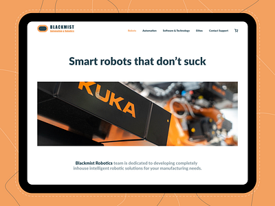 Blackmist Robotics Website Design adobexd clean design