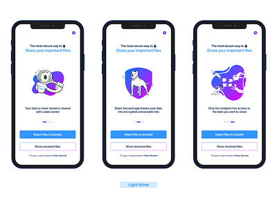 Share Secured Light Mode clean figma ui