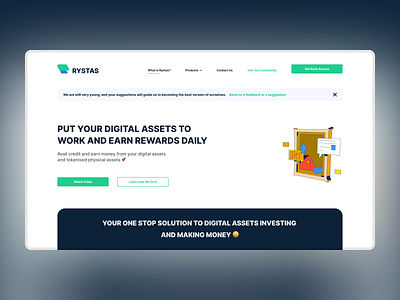 Crypto Investments made simpler with Rystas adobe design figma ui
