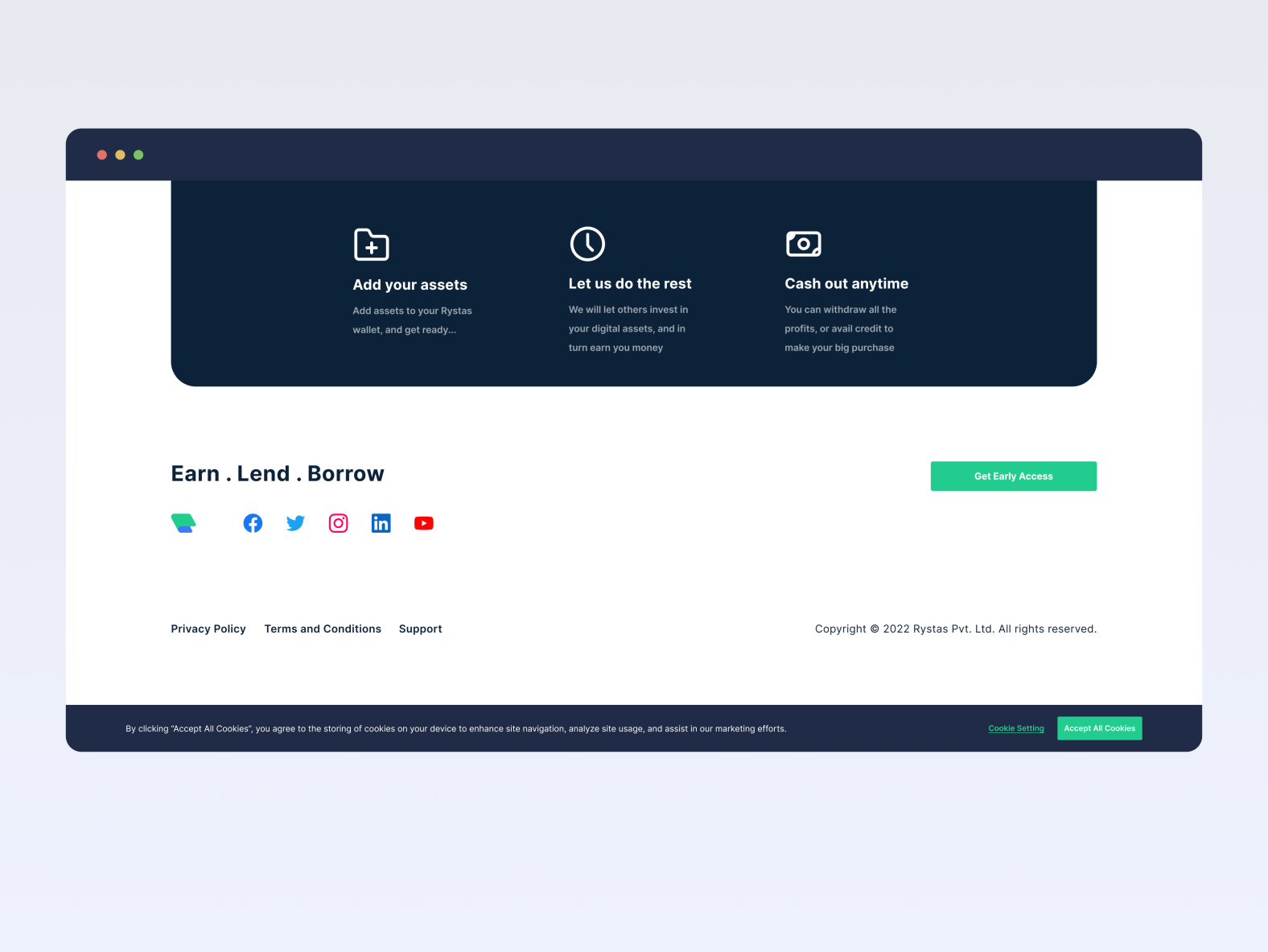Rystas Footer Design 🚀 by Sahil Godara on Dribbble