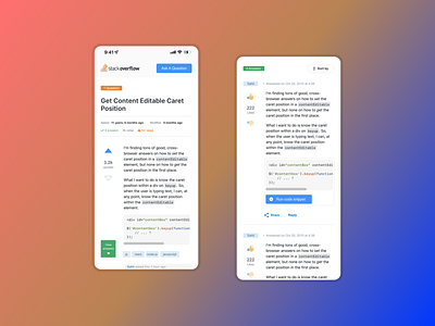 Stack Overflow Redesign 🔥 branding clean design figma ui