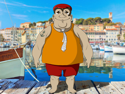 A sailor on the dock animation character graphic design ideas illustration innovative siam soroor