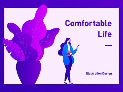 comfortable life in 2019 color figure illustration