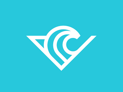 SV blue board change current hub incubator initials innovation it logo sea surf venture wave