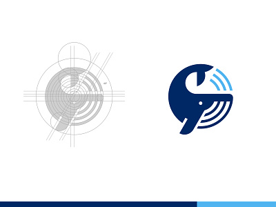 Logo Wave Redesign animal award best blue communication competition logo pattern radar sea signal sonar splash t shirt tail trend visual wave whale