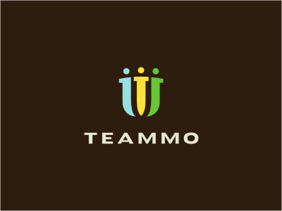 Teammo blue brown club emblem figure green human logo network online shield sports team yellow