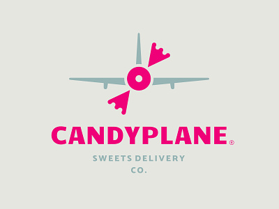 Candyplane air airplane blade candy children colorful company delivery fast fly fun kids logo plane sweet sweets toy wrap youth
