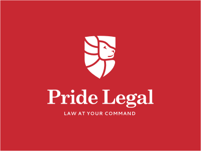 Pride Legal animal cat head law lion logo network pride red shield trust wild