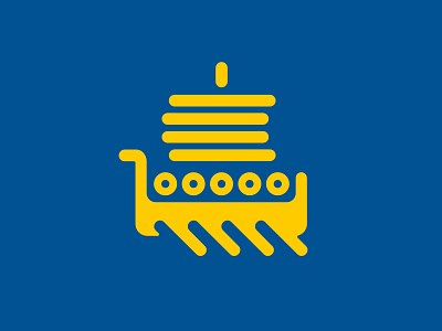 Swedish Apps app blue experience icon logo national sail sea ship sweden symbol viking wave yellow