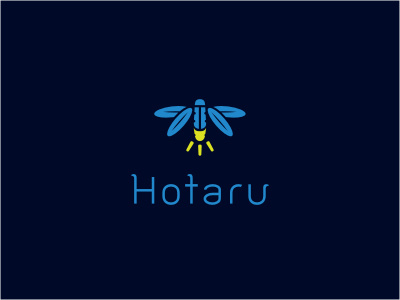 Hotaru animal app blue bug firefly fly insect light logo media mobile yellow