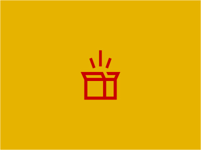 Boxx archive box delivery icon line logo monoline package red service storage yellow