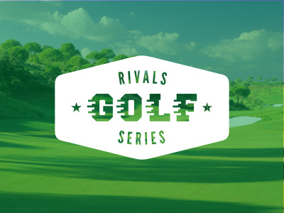 RGS custom cut emblem event golf green logo shield speed sports star vintage