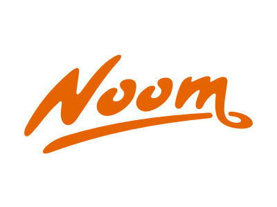 Noom calligraphy custom food handwritten lettering logo logotype nutrition orange sports typography