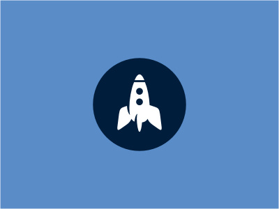 Rocketship adventure blue dimension explore launch logo rocket ship space universe wings