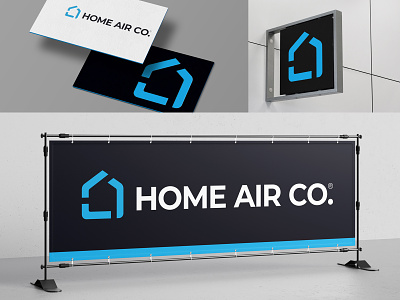 HAC air american blue collar condition cooling fresh heating home house hvac icon industry monoline