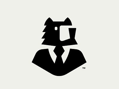 Mr.Bear animal bear coffee cup drink elegant energy forest franchise head logo mascot north portrait sweater tie vest wild